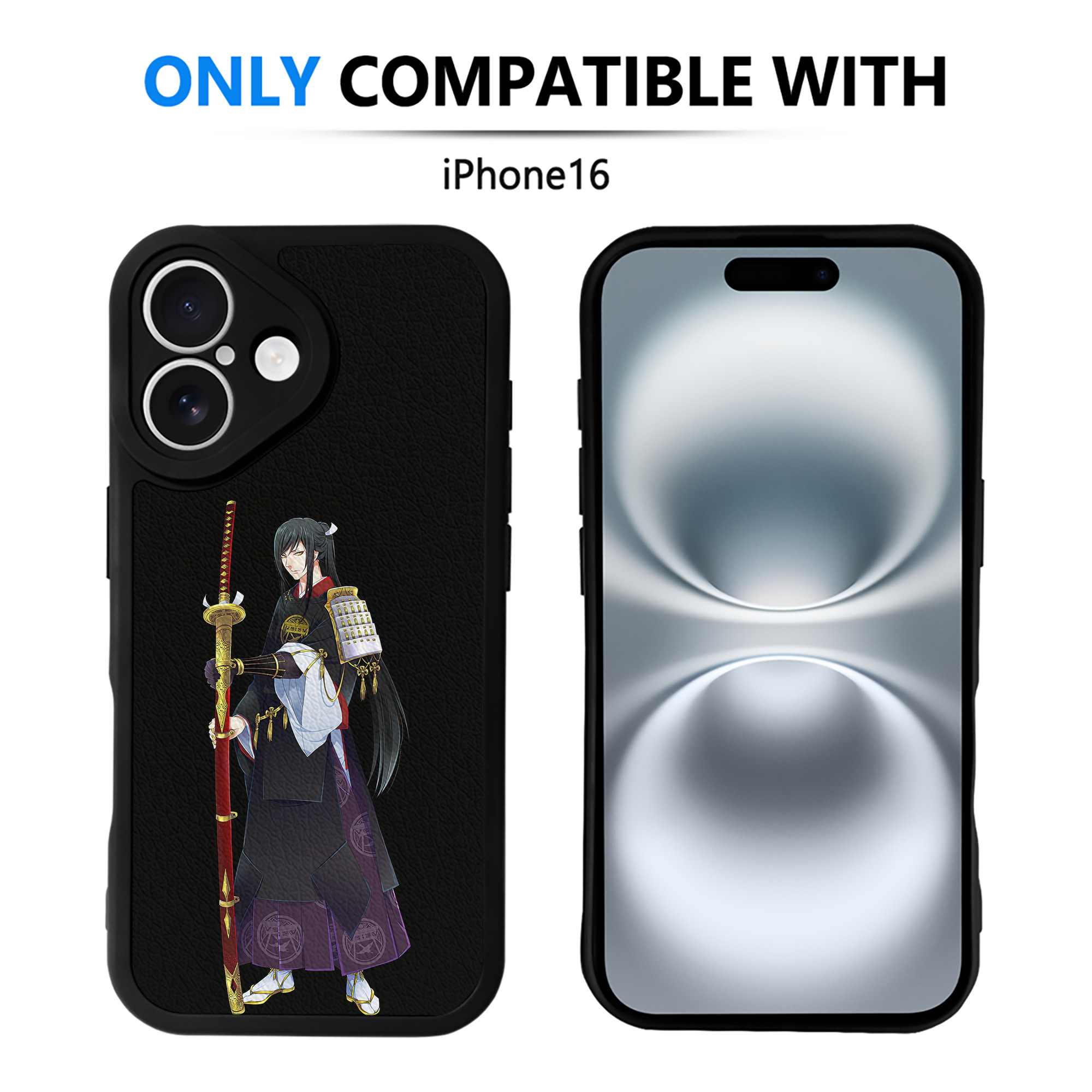 （画像用） 刀剣乱舞 Touken Ranbu 【iPhone 16シリーズ対応】シリコンスマホケース（レザー調） 材質：シリコン